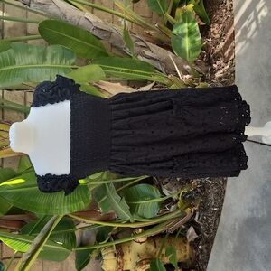 Juicy Couture Black Eyelet Mini Dress